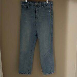 Express Women's Straight Jeans in Light Blue